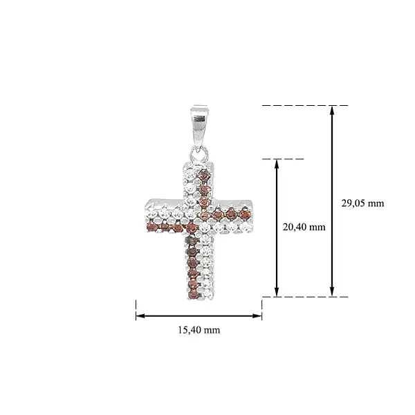 Goldenes Kreuz mit Zirkonen