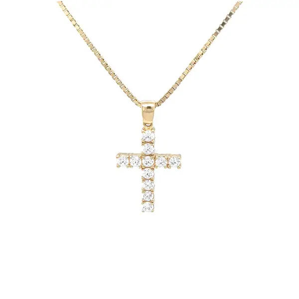 Goldenes Kreuz mit Zirkonen