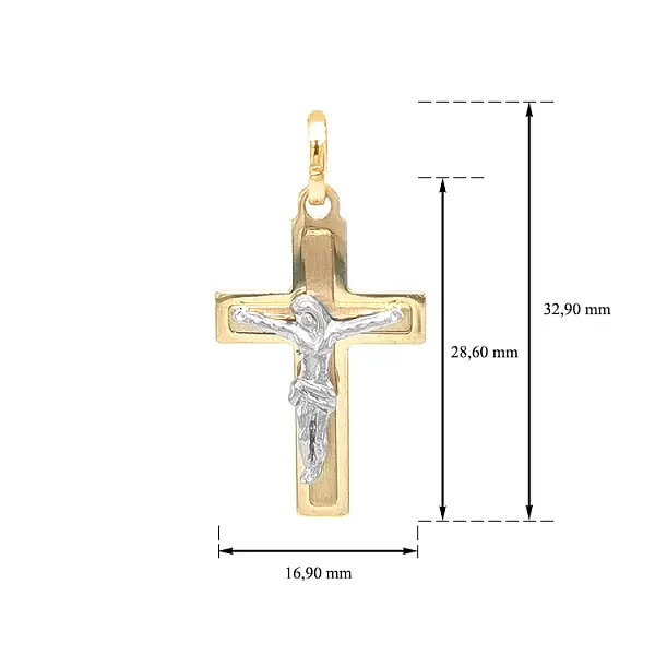 Goldenes Kreuz mit Jesus Christus