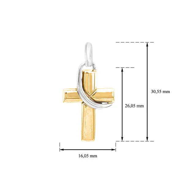 Goldenes Kreuz aus kombiniertem Gold