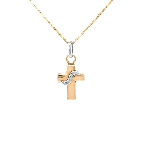 Goldenes Kreuz aus kombiniertem Gold