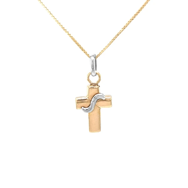 Goldenes Kreuz aus kombiniertem Gold