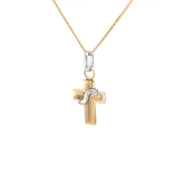 Goldenes Kreuz aus kombiniertem Gold