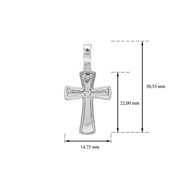Goldenes Kreuz mit Zirkon