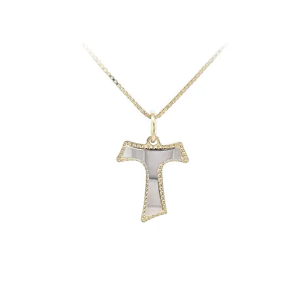 Gold-Anhänger Kreuz aus kombiniertem Gold