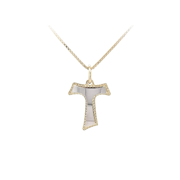 Gold-Anhänger Kreuz aus kombiniertem Gold