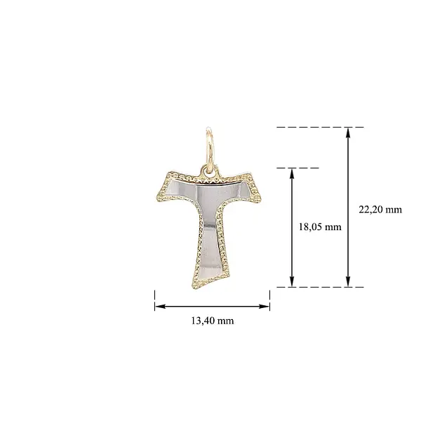 Gold-Anhänger Kreuz aus kombiniertem Gold