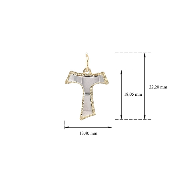 Gold-Anhänger Kreuz aus kombiniertem Gold