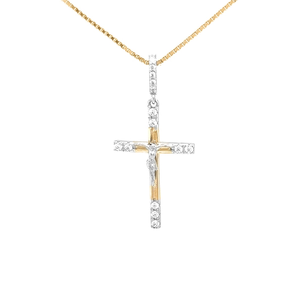 Goldenes Kreuz mit Jesus Christus