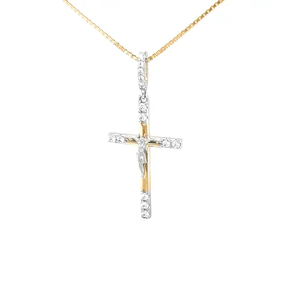 Goldenes Kreuz mit Jesus Christus