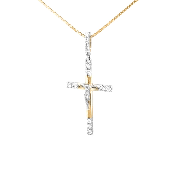 Goldenes Kreuz mit Jesus Christus