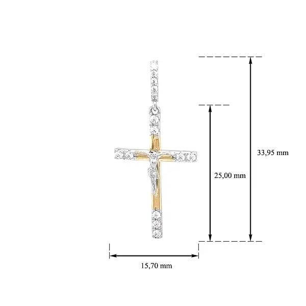 Goldenes Kreuz mit Jesus Christus