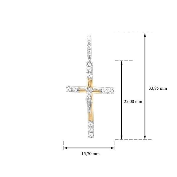 Goldenes Kreuz mit Jesus Christus