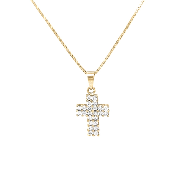 Goldenes Kreuz mit Zirkonen