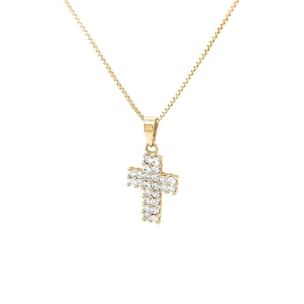 Goldenes Kreuz mit Zirkonen