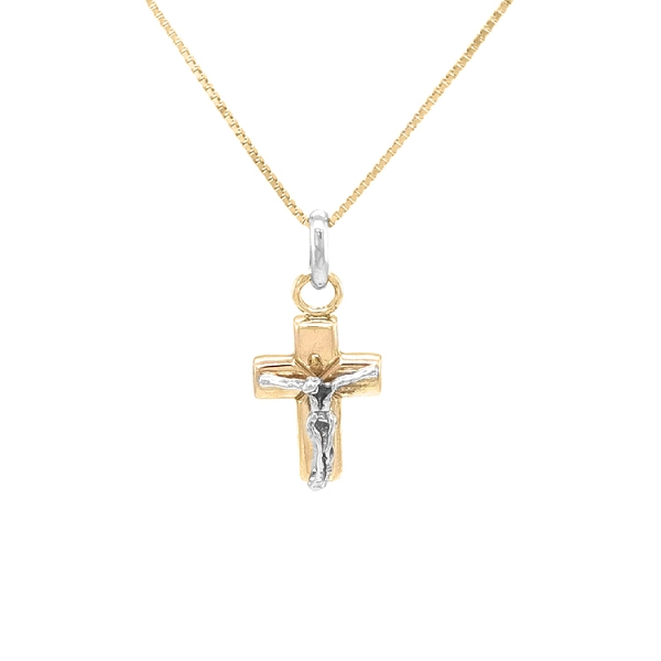 Goldenes Kreuz mit Jesus Christus