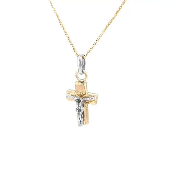 Goldenes Kreuz mit Jesus Christus