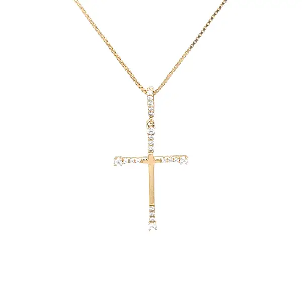 Goldenes Kreuz mit Zirkonen