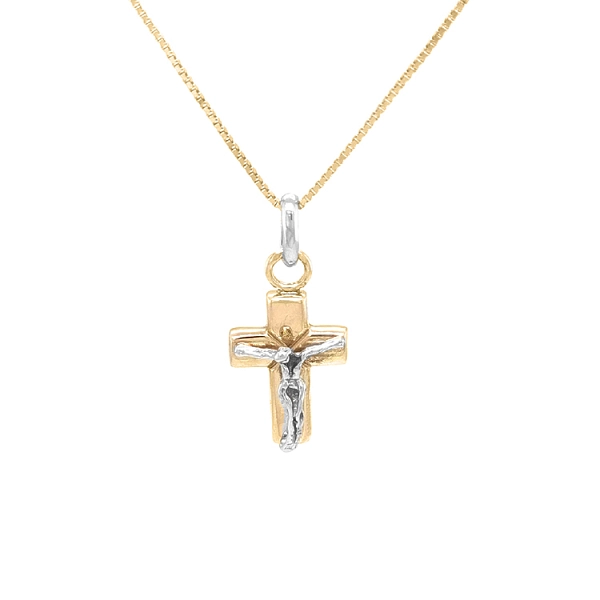 Goldenes Kreuz mit Jesus Christus