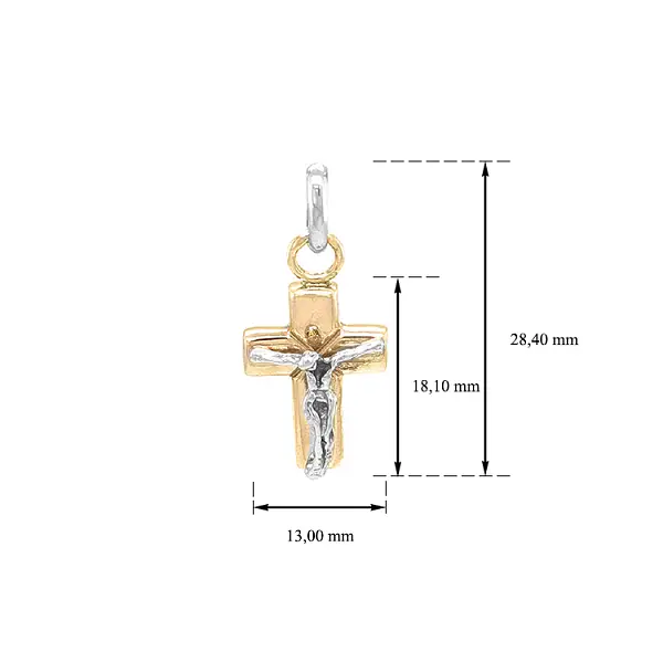 Goldenes Kreuz mit Jesus Christus