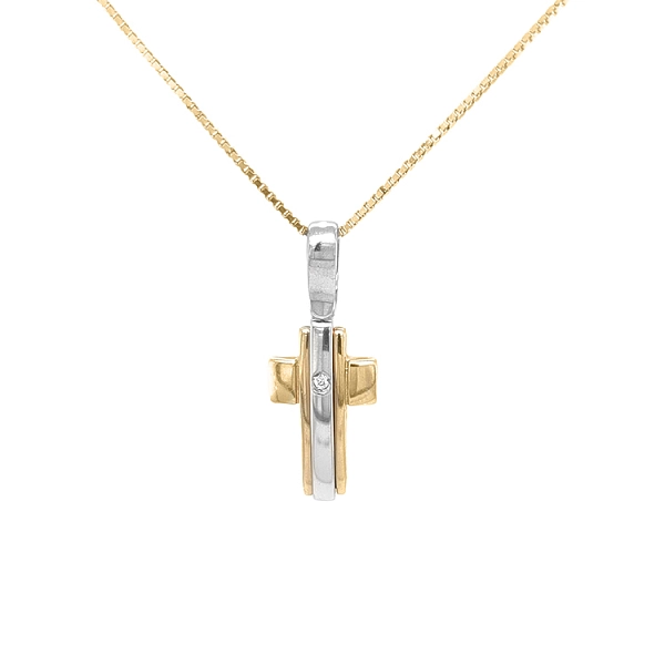 Goldenes Kreuz mit Zirkon