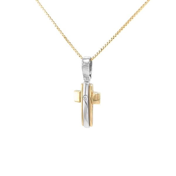 Goldenes Kreuz mit Zirkon