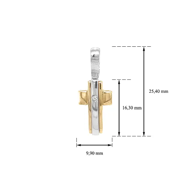 Goldenes Kreuz mit Zirkon