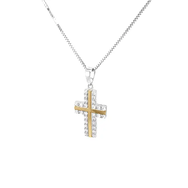 Goldenes Kreuz mit Zirkonen