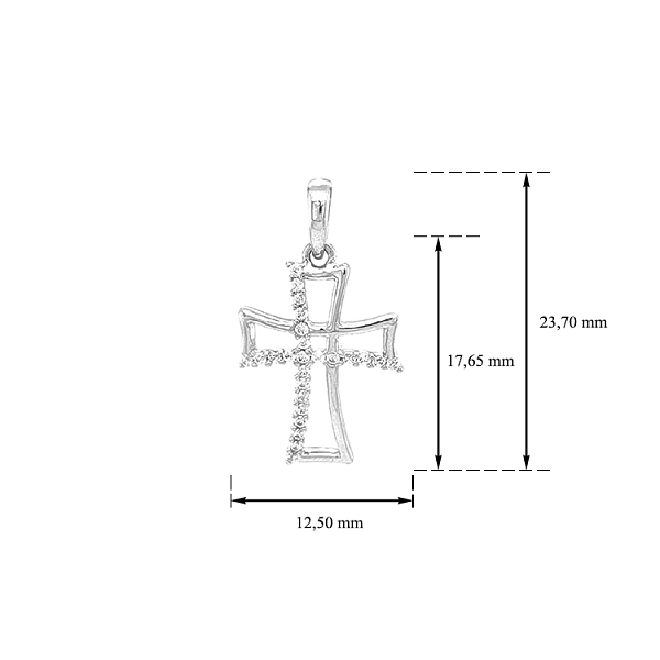 Goldenes Kreuz mit Zirkonen