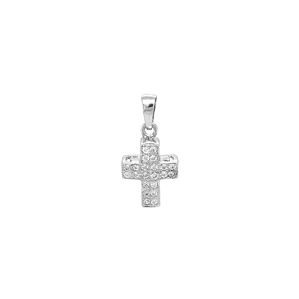 Gold-Anhänger Kreuz mit Zirkonen