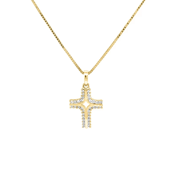 Goldenes Kreuz mit Zirkonen