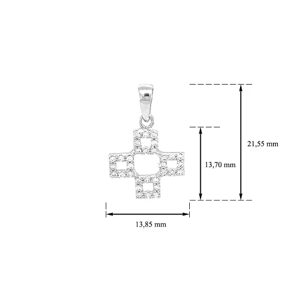 Goldenes Kreuz mit Zirkonen
