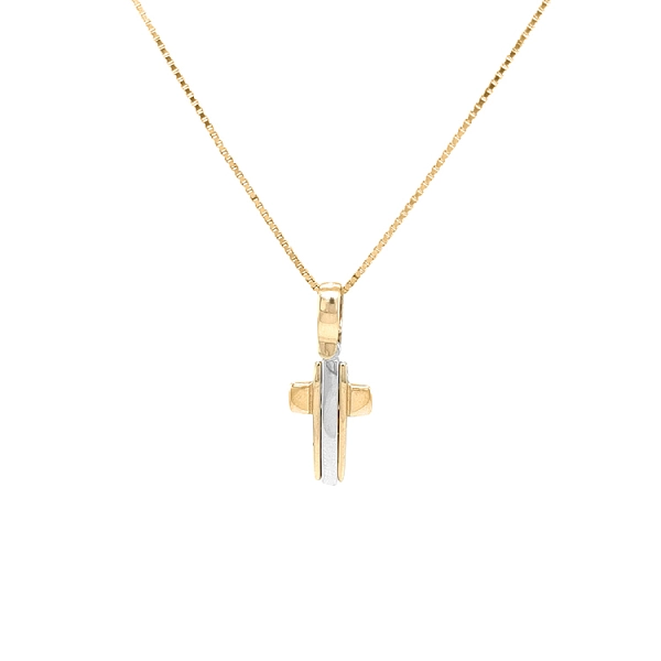 Goldenes Kreuz aus kombiniertem Gold