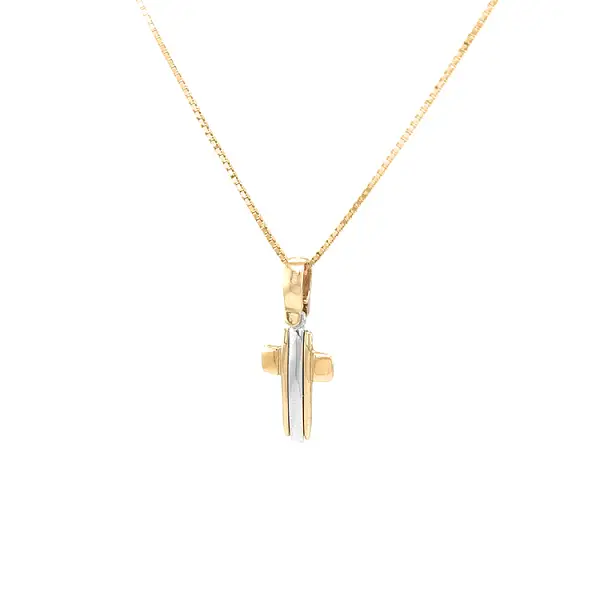 Goldenes Kreuz aus kombiniertem Gold