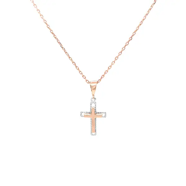 Goldenes Kreuz aus kombiniertem Gold