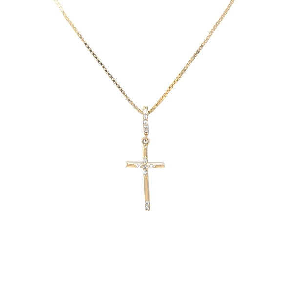 Goldenes Kreuz mit Zirkonen