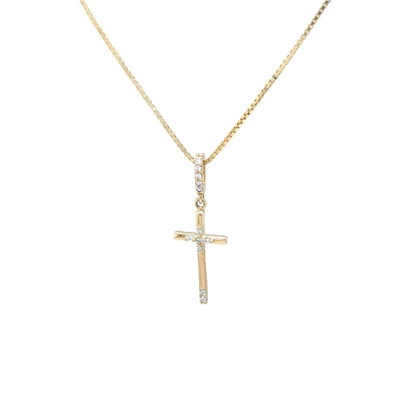 Goldenes Kreuz mit Zirkonen