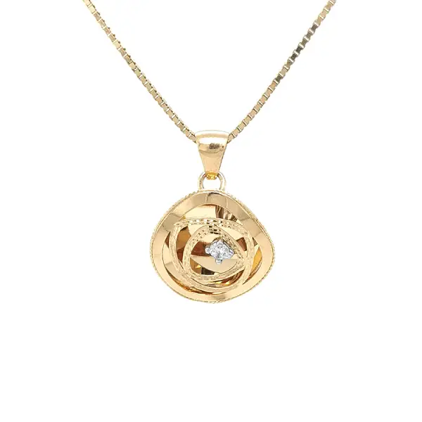 Gold-Anhänger mit Zirkon