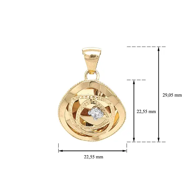 Gold-Anhänger mit Zirkon