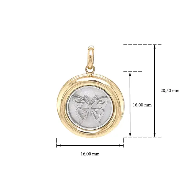 Gold-Anhänger Schmetterling