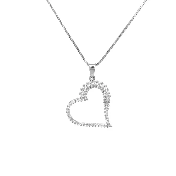 Gold-Anhänger Herz mit Zirkonen