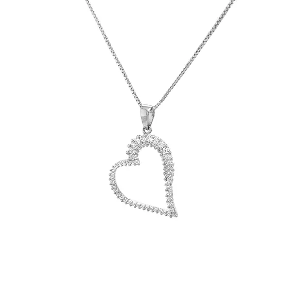 Gold-Anhänger Herz mit Zirkonen