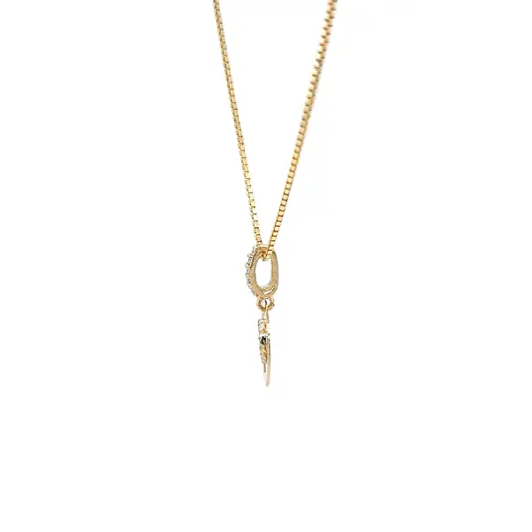 Gold-Anhänger Herz mit Zirkonen