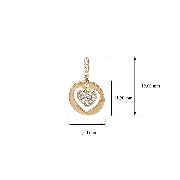 Gold-Anhänger Herz mit Zirkonen