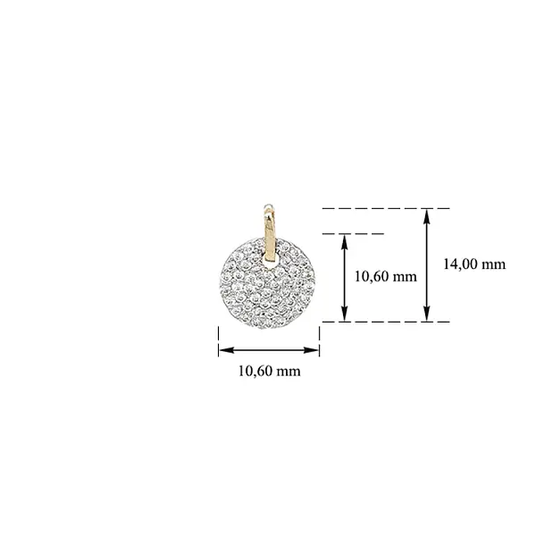 Gold-Anhänger mit Zirkonen