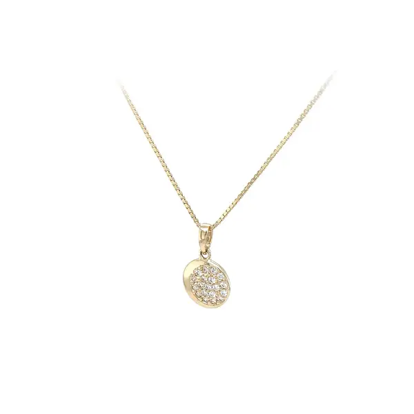 Gold-Anhänger mit Zirkonen