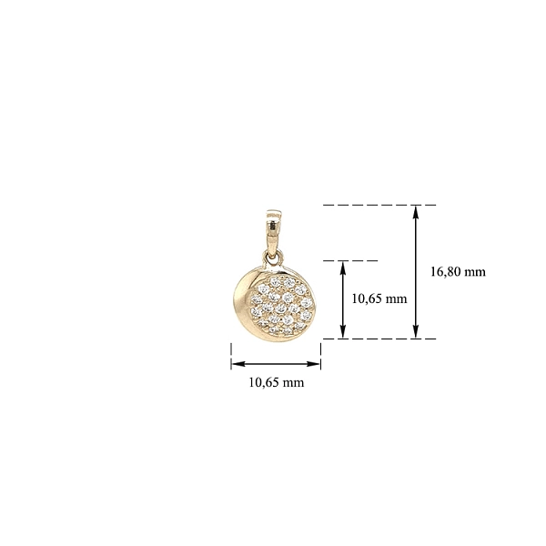 Gold-Anhänger mit Zirkonen