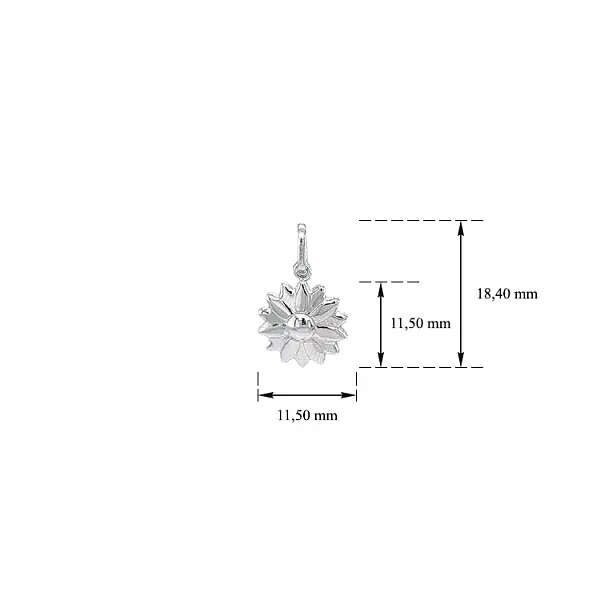 Anhänger Weißgold Blume
