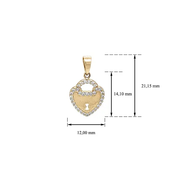 Gold-Anhänger Vorhängeschloss