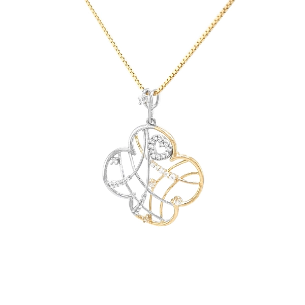 Gold-Anhänger mit Zirkonen